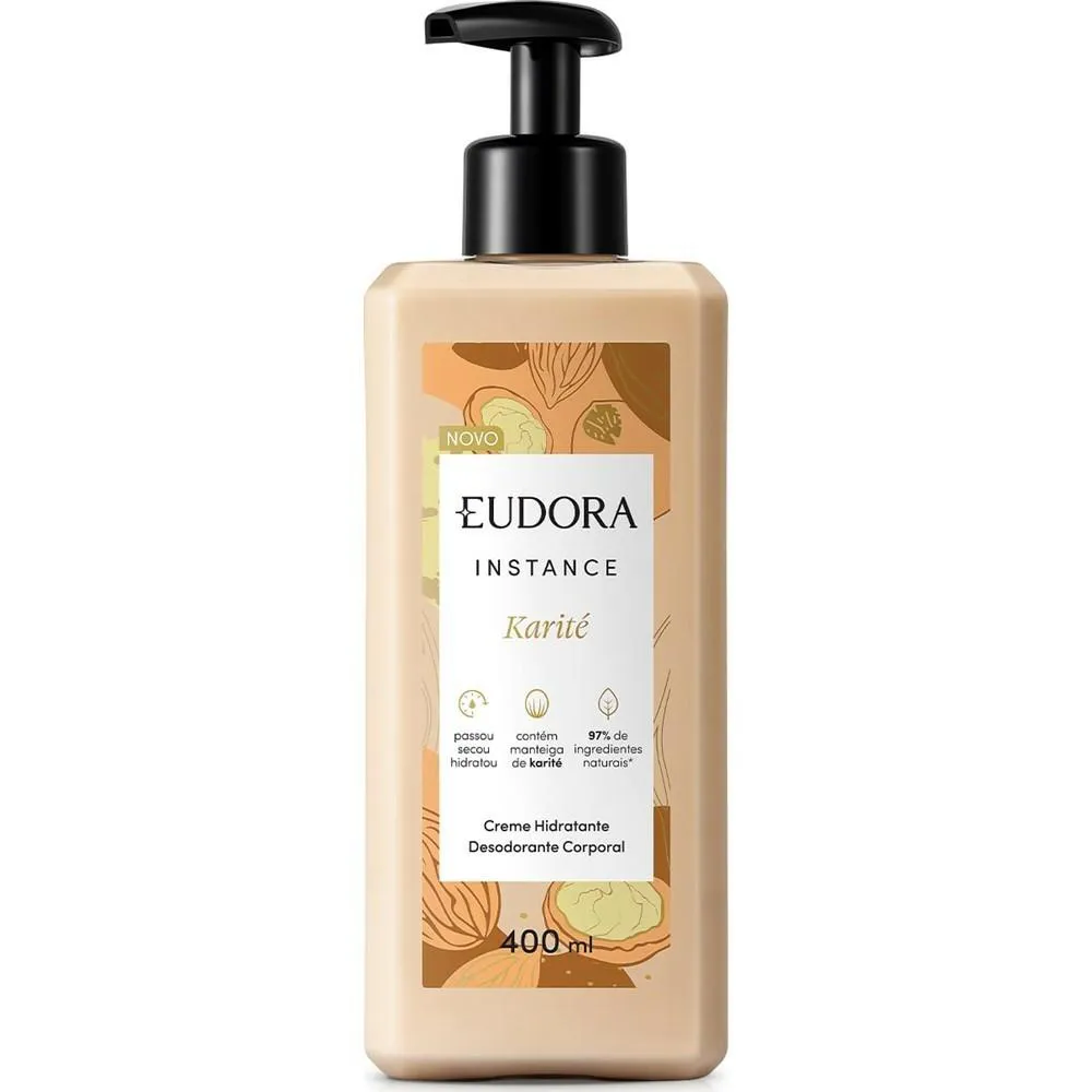 EUDORA CREME HIDRATANTE DESODORANTE CORPORAL INSTANCE KARITÉ 400ML