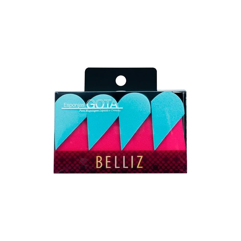 ESPONJA PARA MAQUIAGEM BELLIZ GOTA COM 8UN 1824