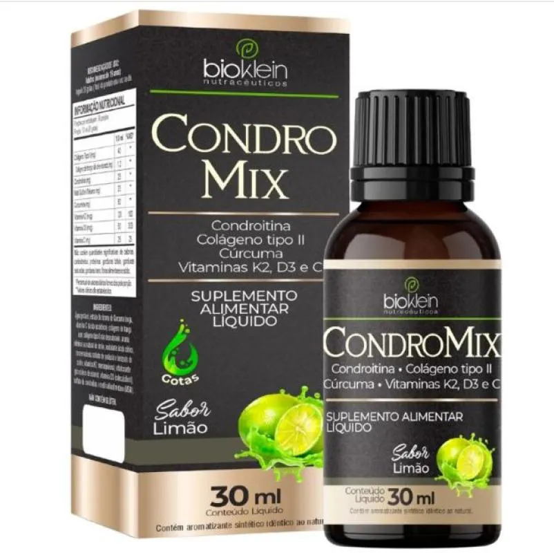CONDRO MIX (CONDROITINA, COLáGENO TIPO 2, CúRCUMA E VITAMINAS) 30 ML BIOKLEIN