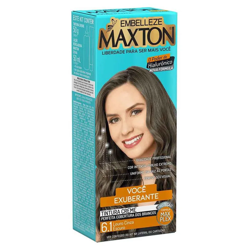 Tintura Maxton 6.1 Louro Cinza Escuro