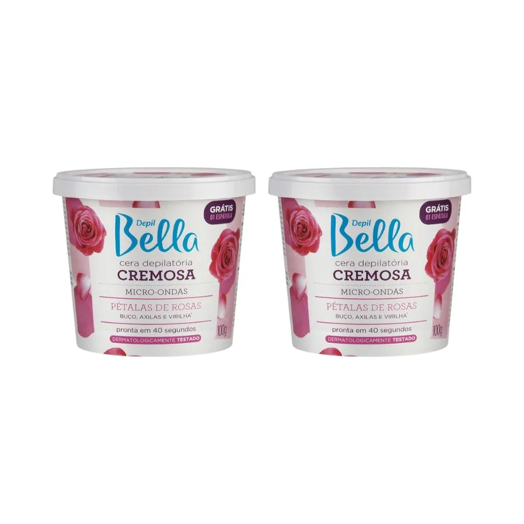 DEPILATORIO DEPIL BELLA CERA 100G MICRO PETALAS DE ROSAS-2UN