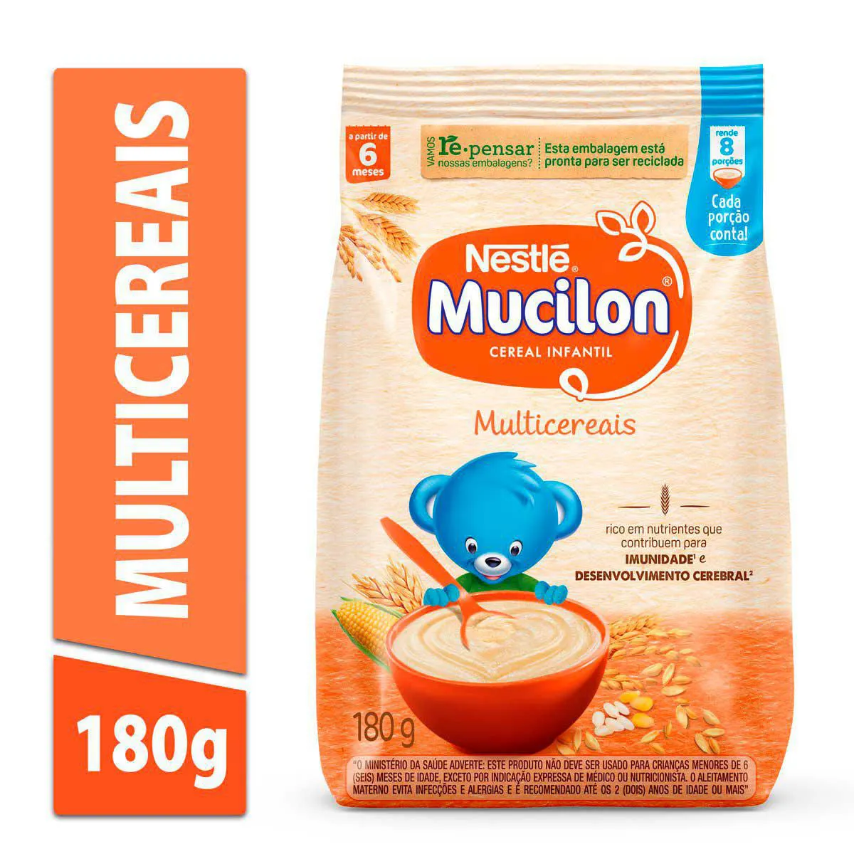 Cereal Infantil Nestlé Mucilon Multicereais Sachê 180g