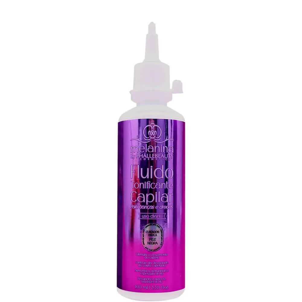 Phállebeauty Melanina - Fluido Tonificante Capilar Uso Diário Pele Negra 100ml