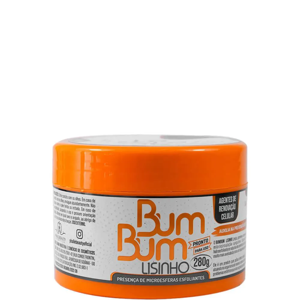 Phállebeauty BumBum Lisinho - Máscara Esfoliante Hidratante para Glúteos 280g