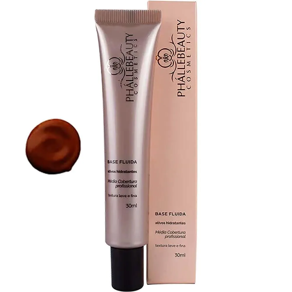 Phállebeauty - Base Fluida Média Cobertura Efeito Aveludado Cor 10 30ml