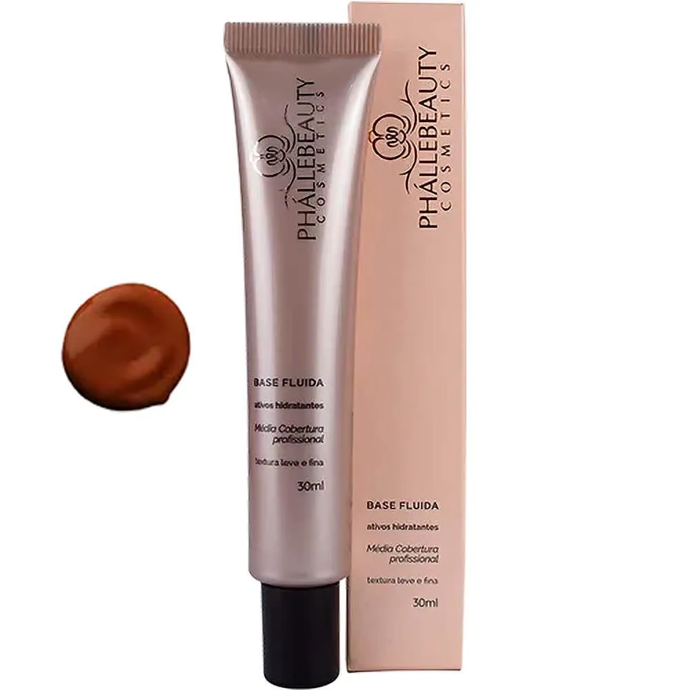 Phállebeauty - Base Fluida Média Cobertura Efeito Aveludado Cor 09 30ml