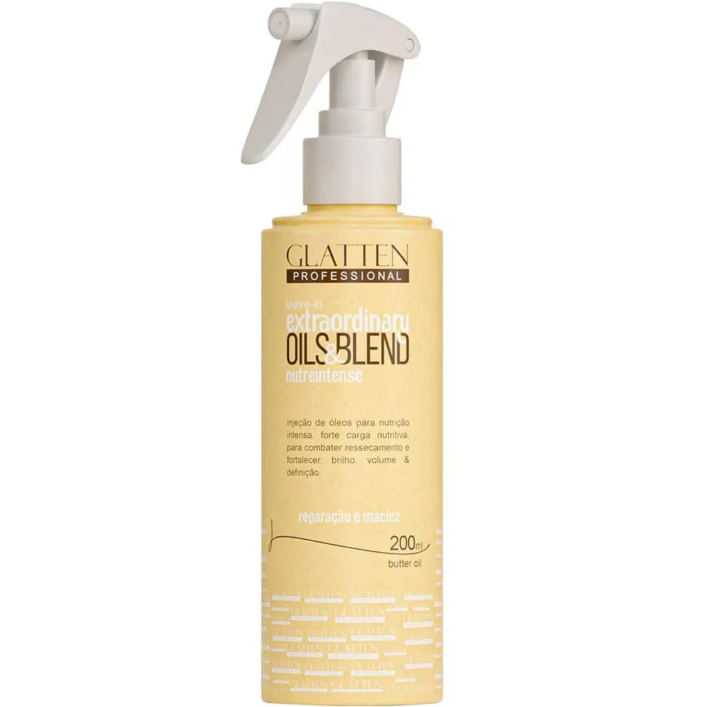 Glatten Extraordinary Oils & Blend - Leave-in Óleos de Nutrição Intensa 200ml