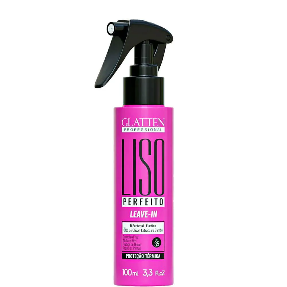 Glatten Liso Perfeito - Leave-in Pós Química Prolongadora de Liso 100ml