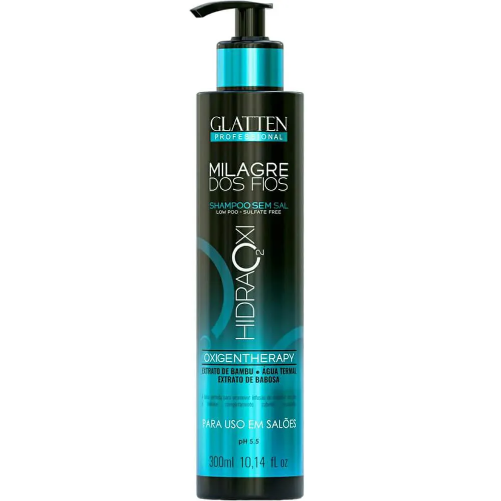 Shampoo Glatten Milagre dos Fios HidraOxi Reposição Hídrica 300ml
