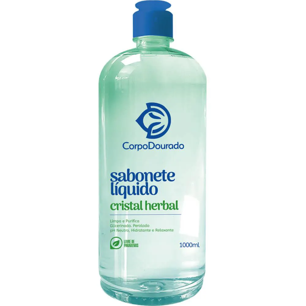 Corpo Dourado - Sabonete Líquido Corporal Cristal Herbal 1L