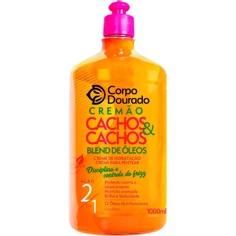 Corpo Dourado Cremão Cachos e Cachos - Creme 2 em 1 Blend de Óleos 1kg