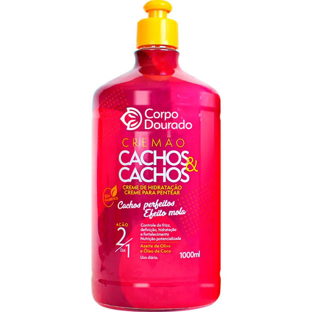 Corpo Dourado Cremão Cachos e Cachos - Creme 2 em 1 Tradicional 1kg