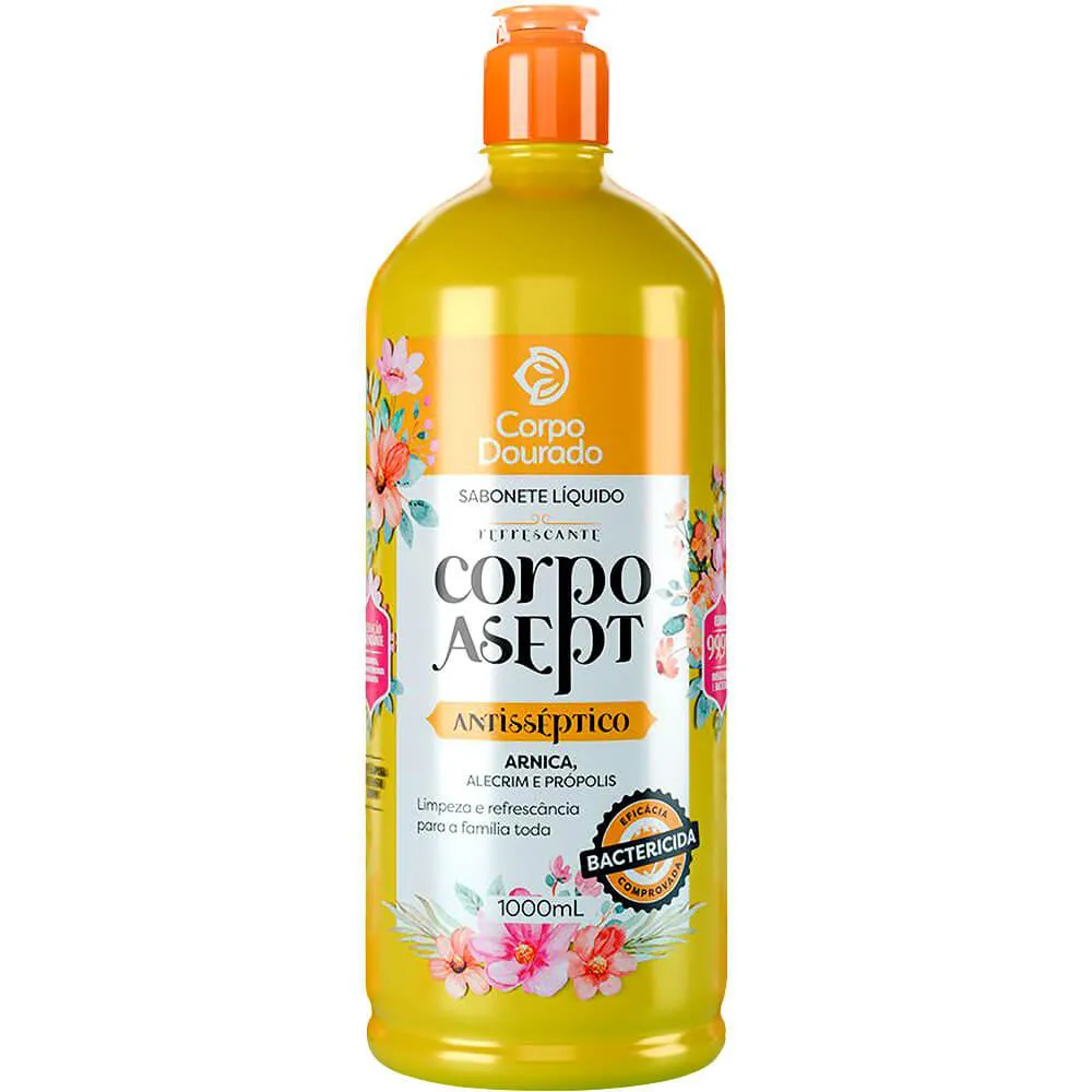 Corpo Dourado Asept - Sabonete Líquido Corporal Antisséptico Arnica 1L
