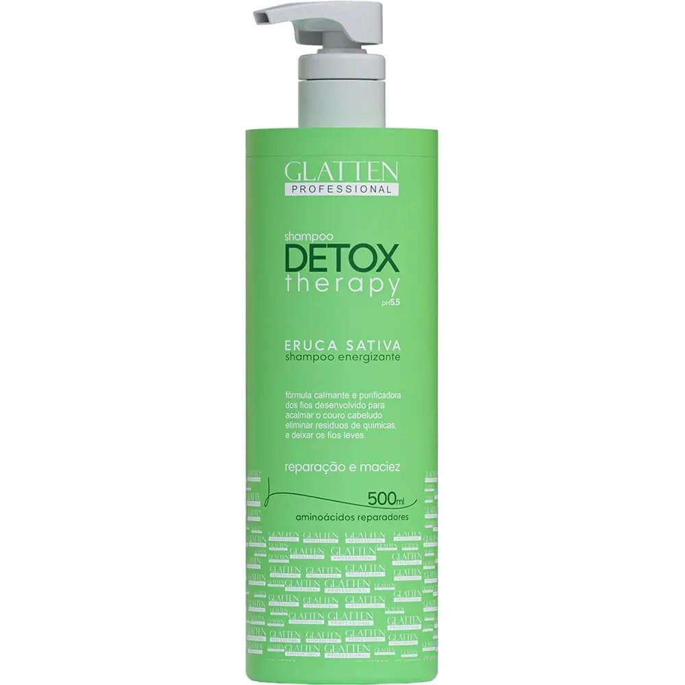 Glatten Detox Therapy - Shampoo Energizante Aminoácidos Reparadores 500ml
