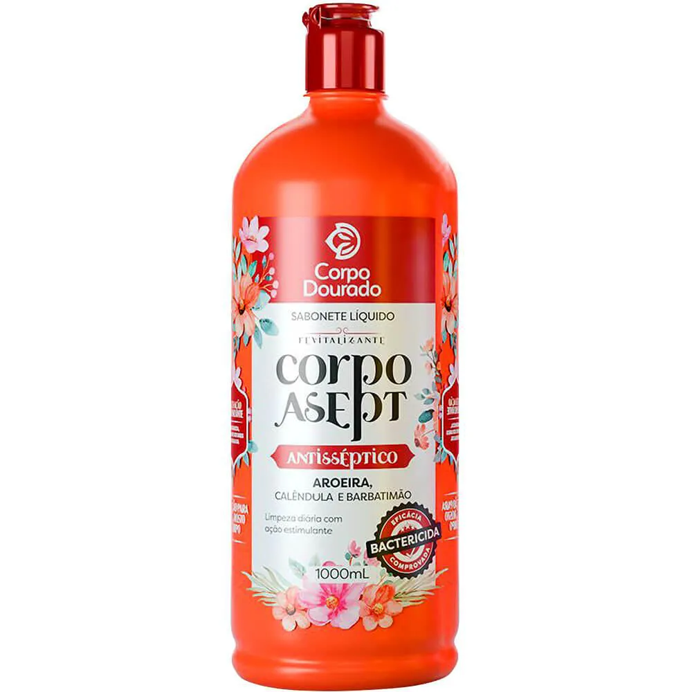 Corpo Dourado Asept - Sabonete Líquido Corporal Antisséptico Aroeira 1L