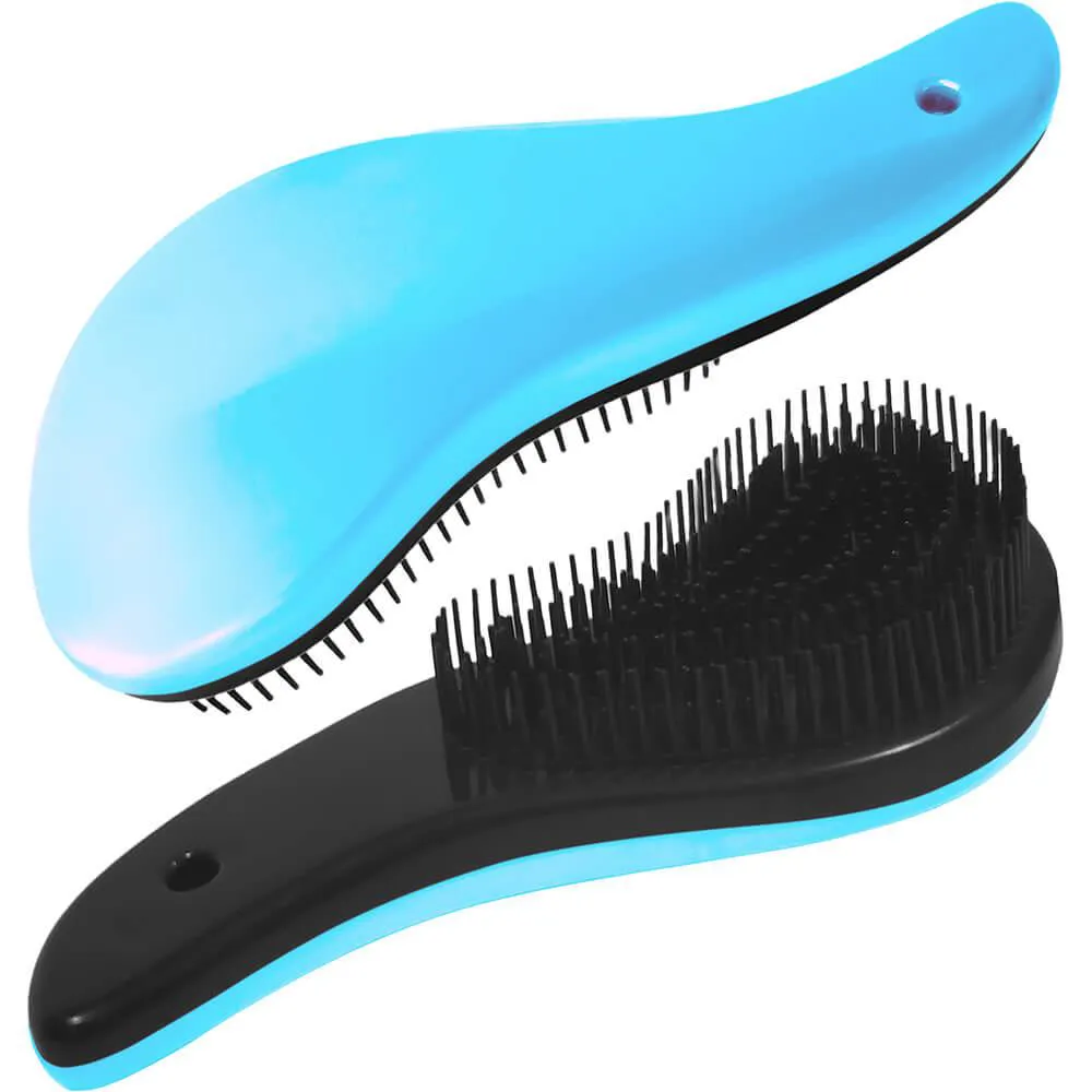Escova Mágica Desembaraçante para Cabelo Azul Claro
