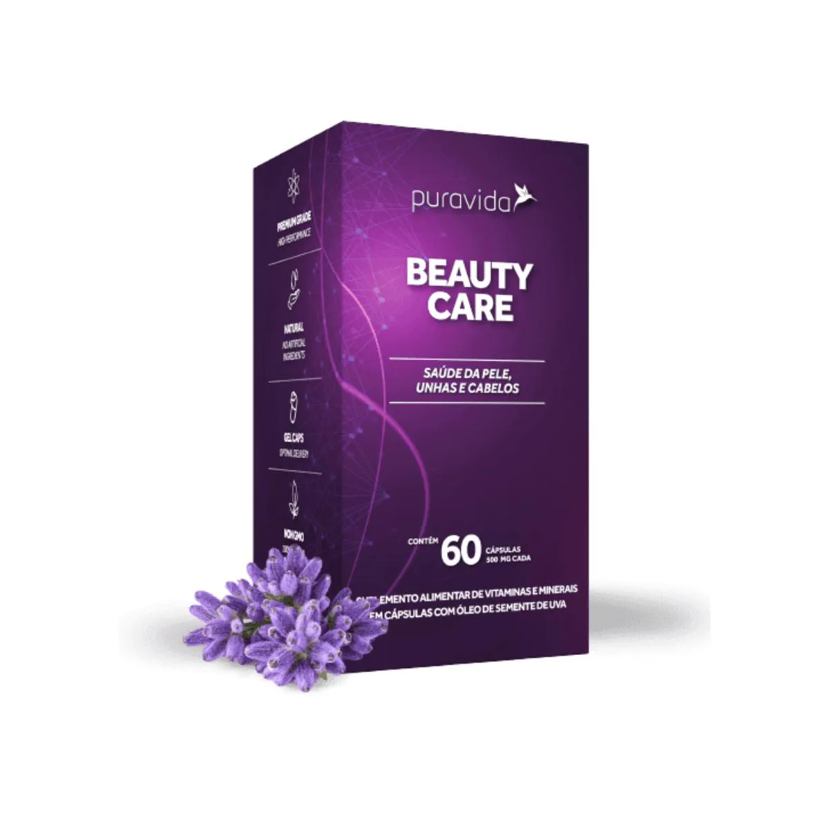 Beauty Care Vitaminas Minerais 60 Cáp PuraVida