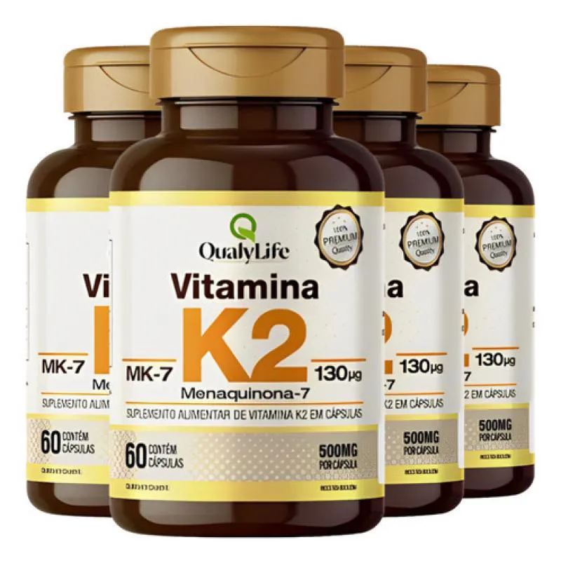 VITAMINA K2 4 X 60 CáPSULAS QUALYLIFE