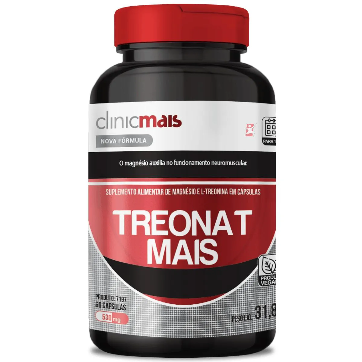 TREONAT MAIS L-TREONINA E MAGNÉSIO 60 CÁPSULAS - CLINICMAIS