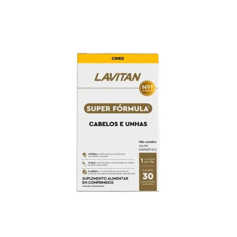 POLIVITAMINICO LAVITAN SUPER FÓRMULA CABELOS E UNHA 30 COMPRIMIDOS