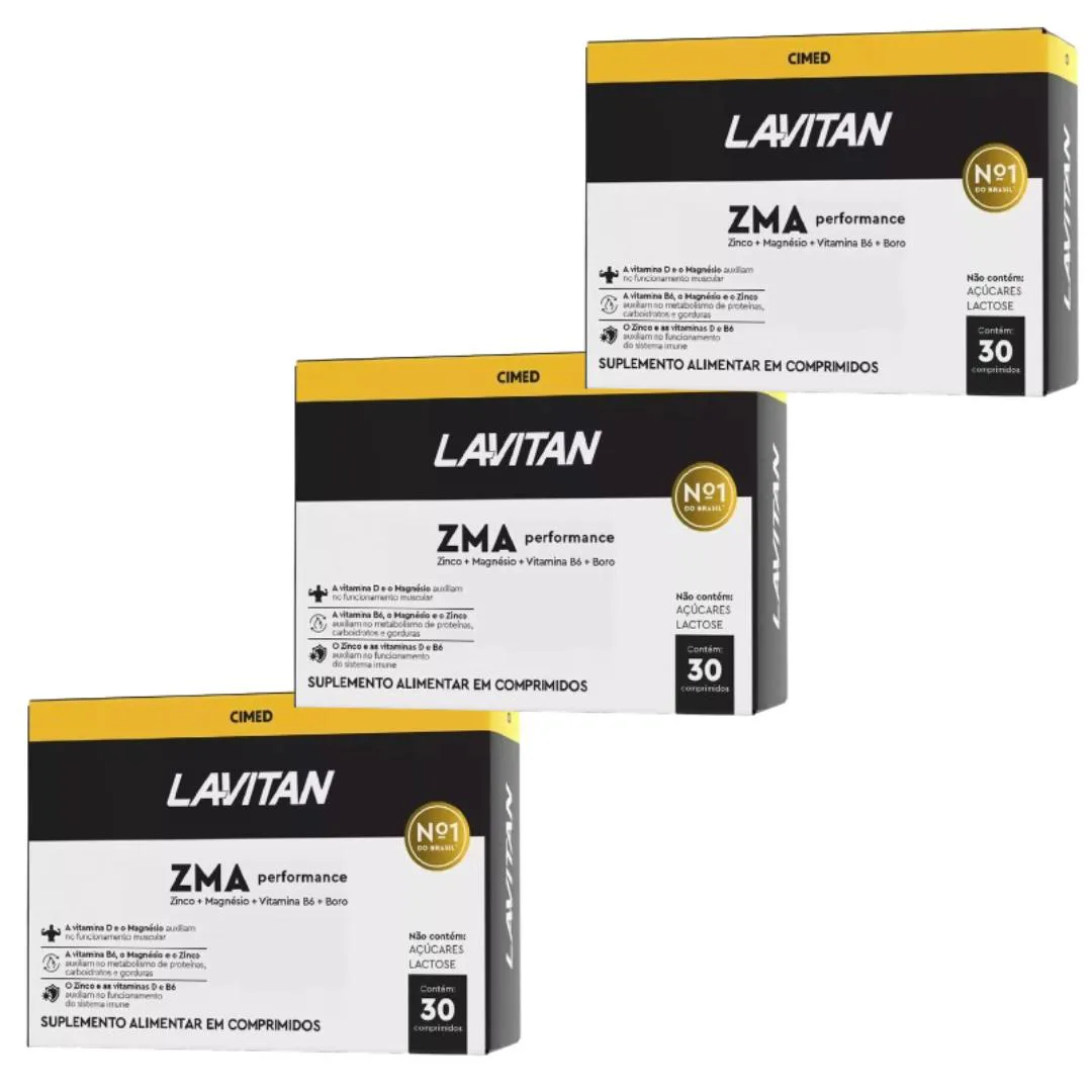 LAVITAN ZMA PERFORMANCE KIT 3 CAIXAS 30 CP CIMED