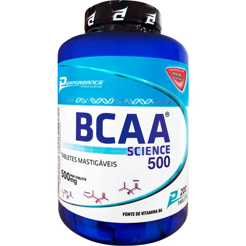 BCAA 500 SCIENCE EM TABLETES MASTIGáVEIS 200 TABS. - PERFORMANCE NUTRITION Coco