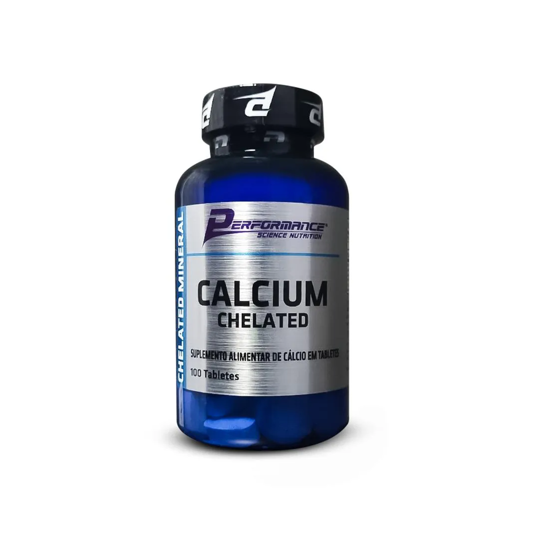 CáLCIO QUELATO 100 TABLETES - PERFORMANCE NUTRITION