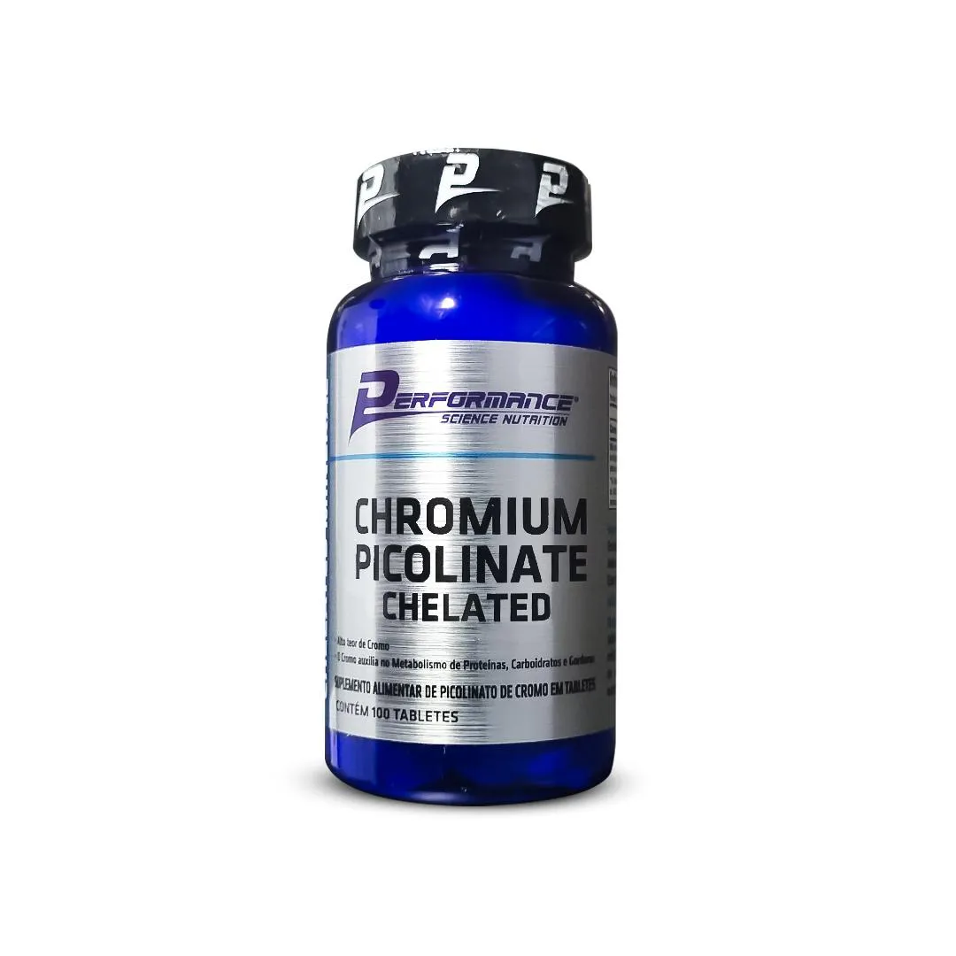 PICOLINATO DE CROMO QUELATO 100 TABLETES - PERFORMANCE NUTRITION