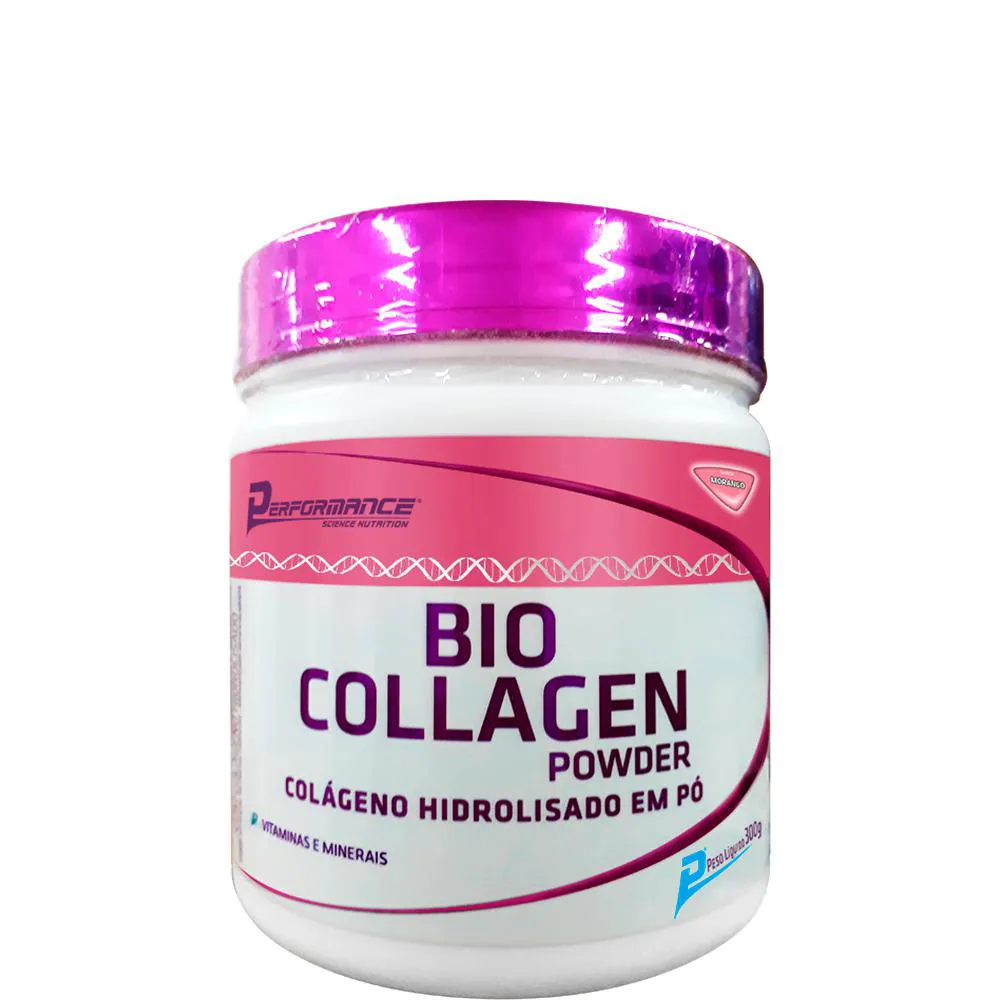 COLáGENO HIDROLISADO EM Pó BIO COLLAGEN 300G - PERFORMANCE NUTRITION Frutas Tropicais