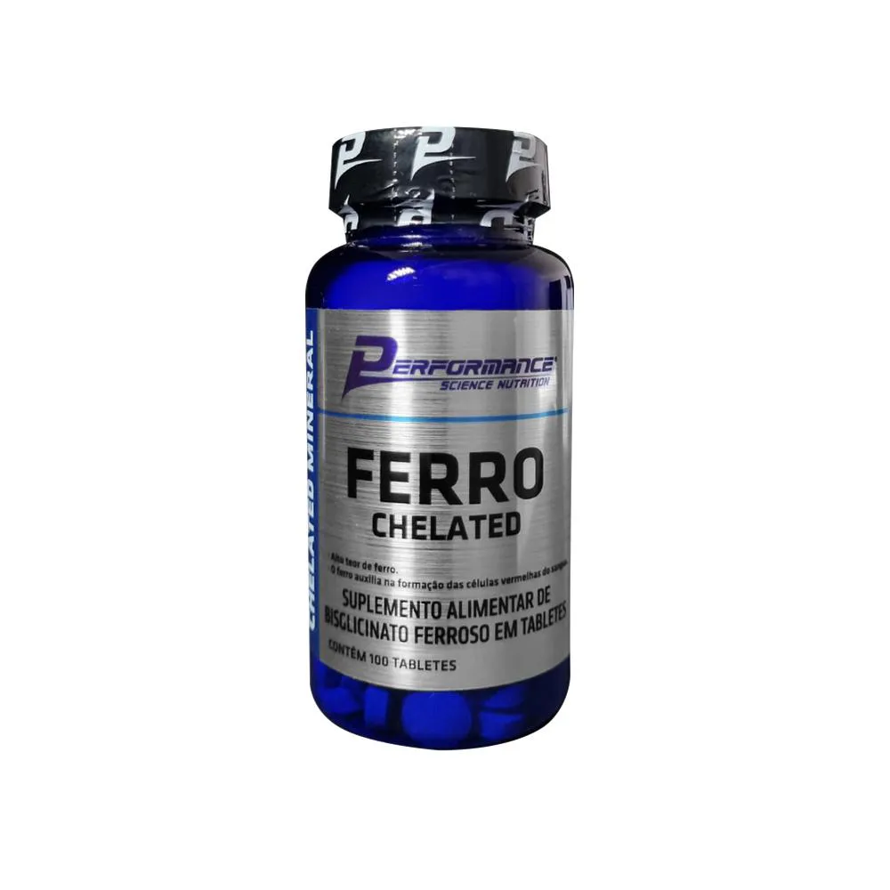 FERRO QUELATO 100 TABLETES - PERFORMANCE NUTRITION