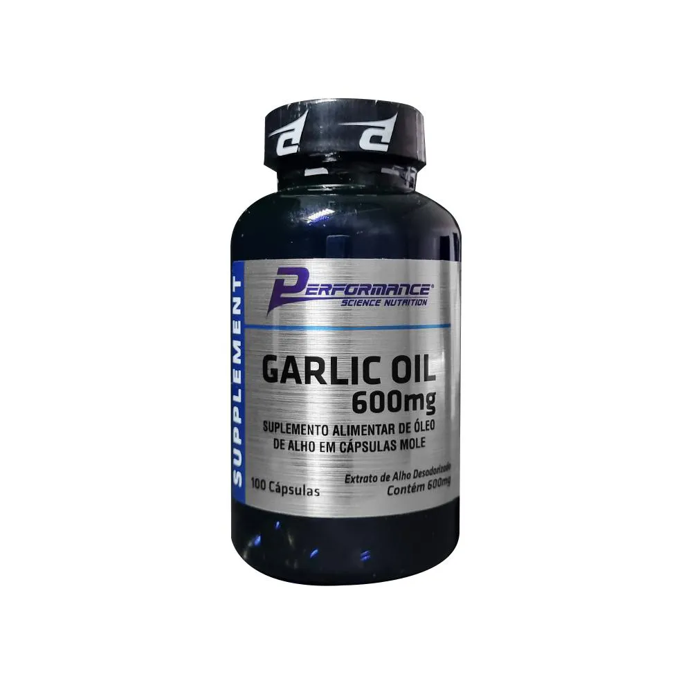 EXTRATO DE ALHO DESODORIZADO GARLIC OIL 600MG COM 100 CAPS. - PERFORMANCE NUTRITION