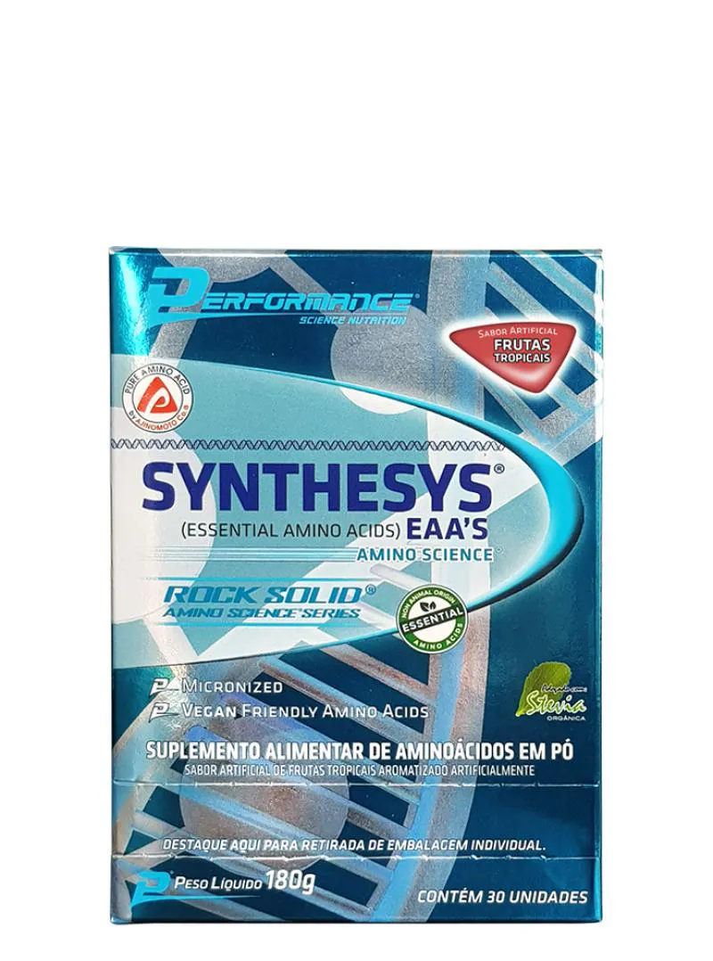 AMINOáCIDOS ESSENCIAIS SYNTHESYS ESSENTIAL CAIXA COM 30 SACHêS DE 6G - PERFORMANCE NUTRITION Frutas Tropicais
