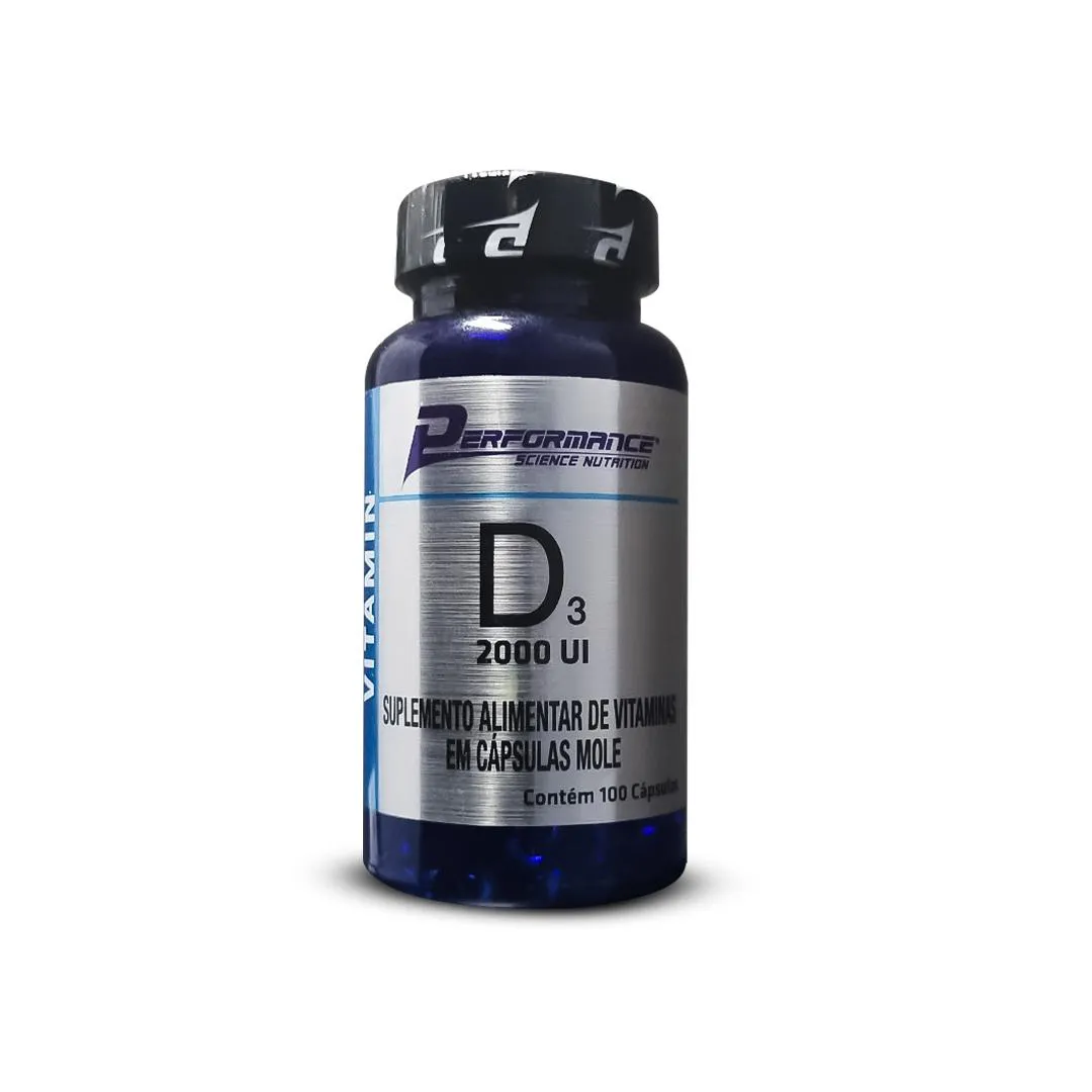 VITAMINA D3 2000 UI EM CáPSULAS - PERFORMANCE NUTRITION 100 Caps