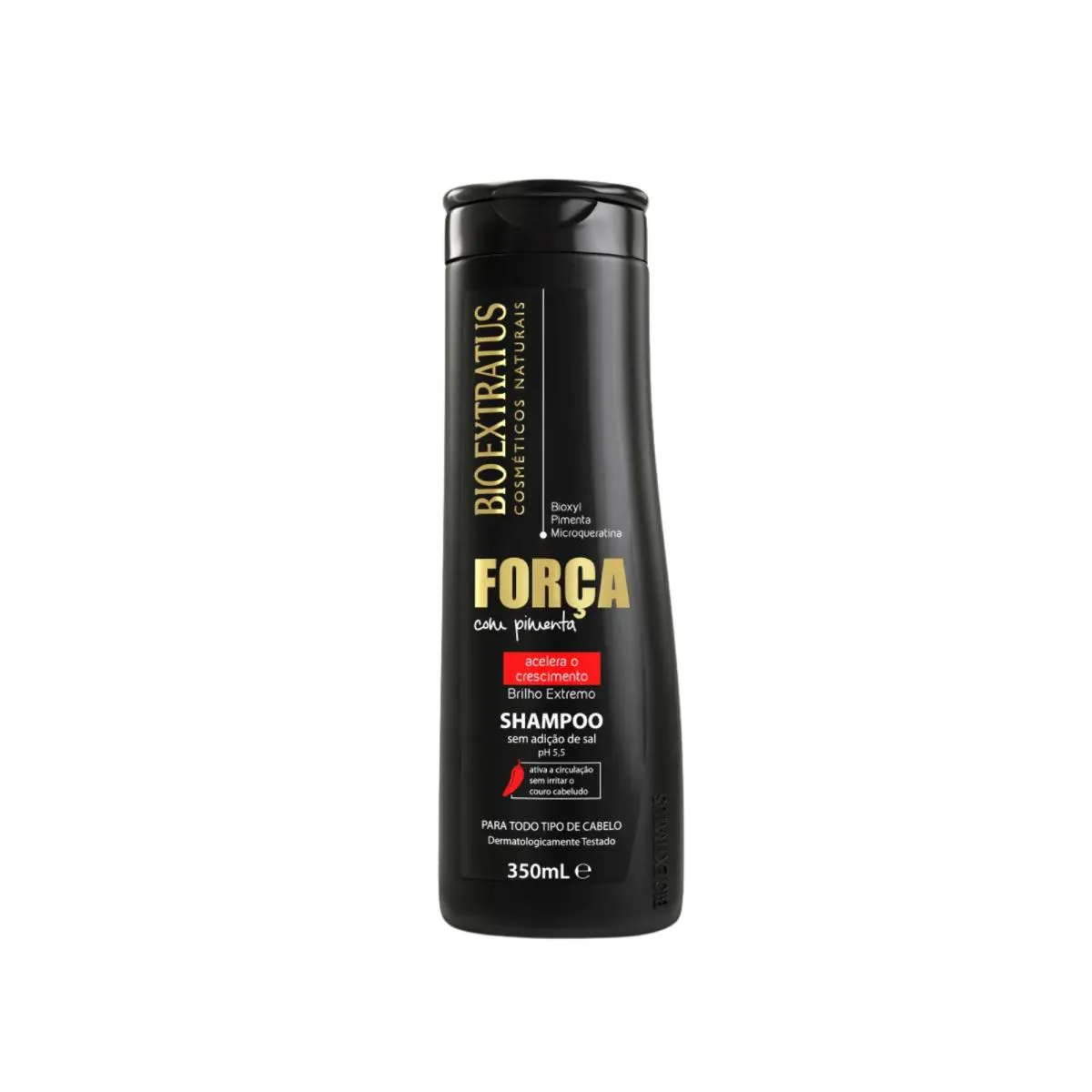 SHAMPOO ACELERA CRESCIMENTO FORçA PIMENTA 350ML BIO EXTRATUS