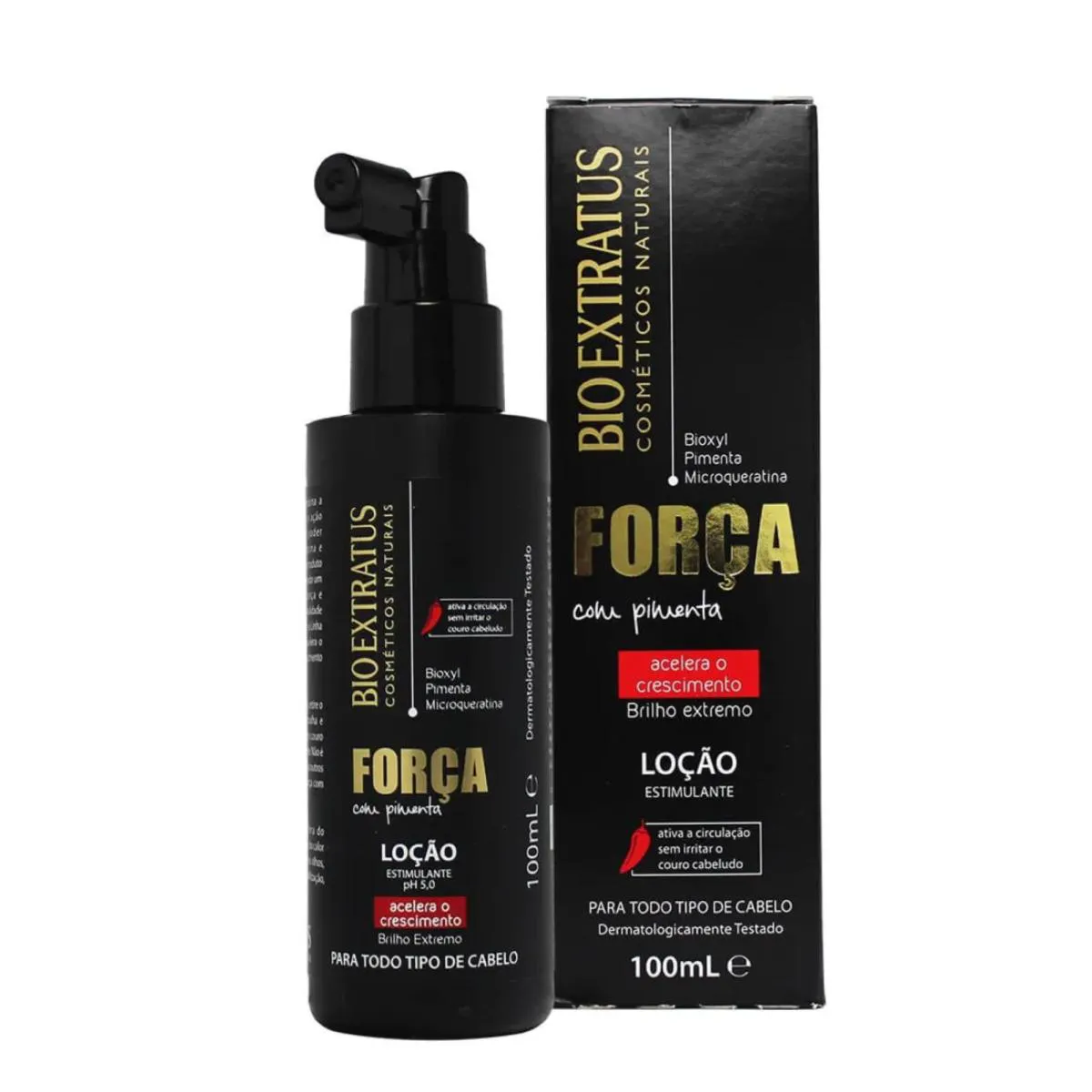 LOçãO ESTIMULANTE CRESCIMENTO PIMENTA 100ML – BIO EXTRATUS