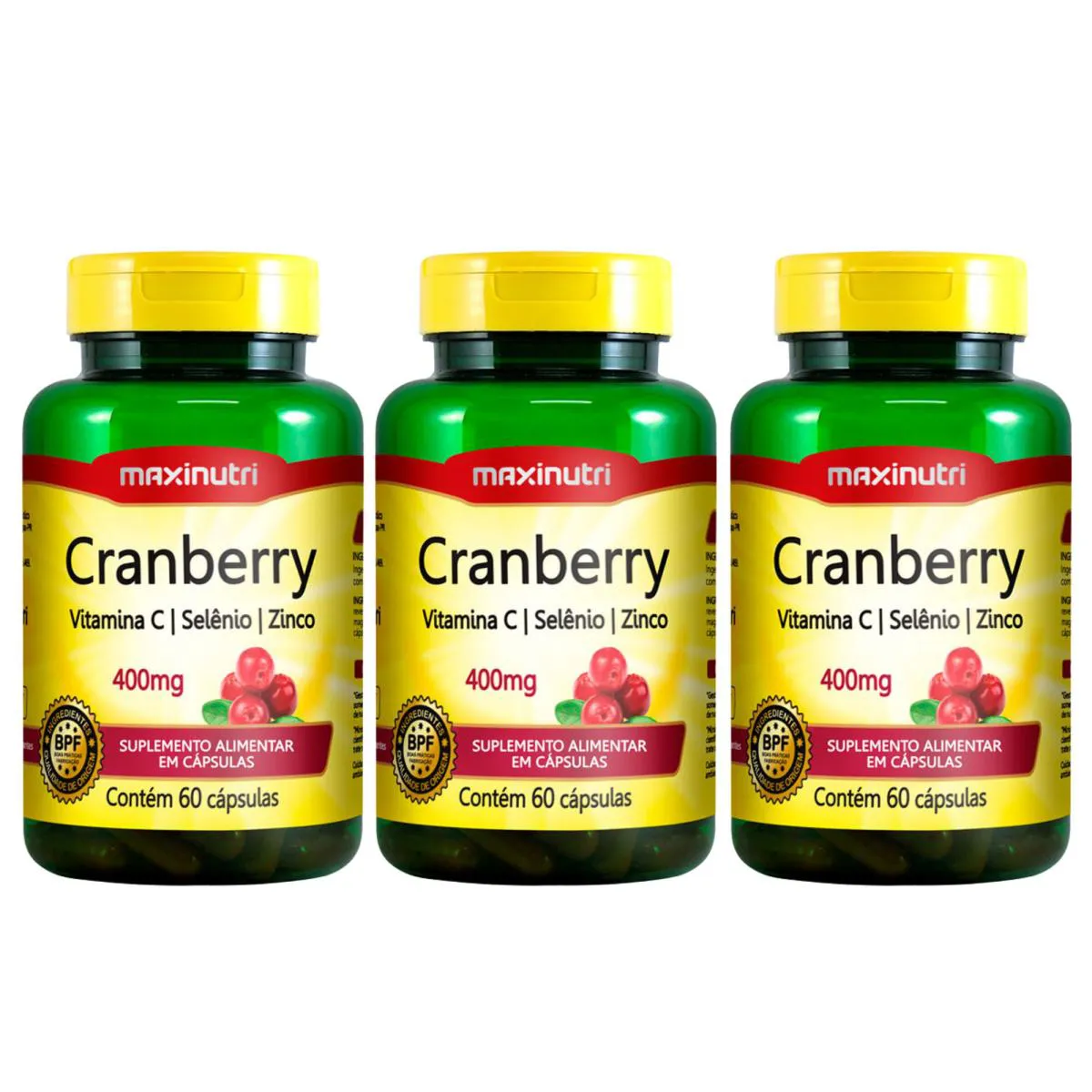 KIT C3 CRANBERRY SAúDE E IMUNIDADE SUPLEMENTO - MAXINUTRI