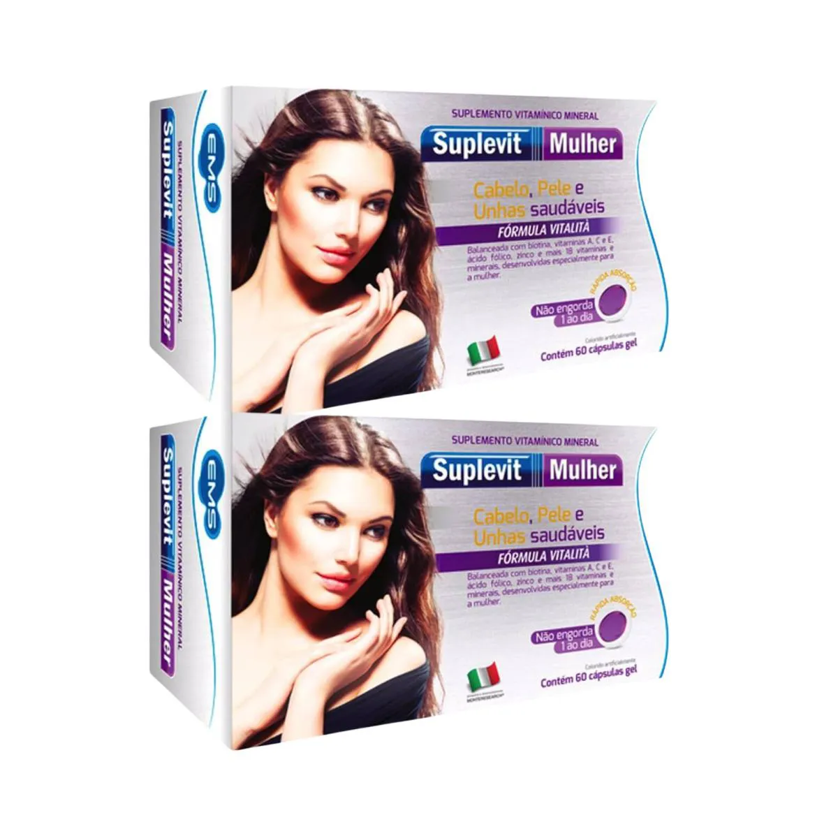 KIT C2 SUPLEMENTO SUPLEVIT CABELOS E UNHAS - EMS
