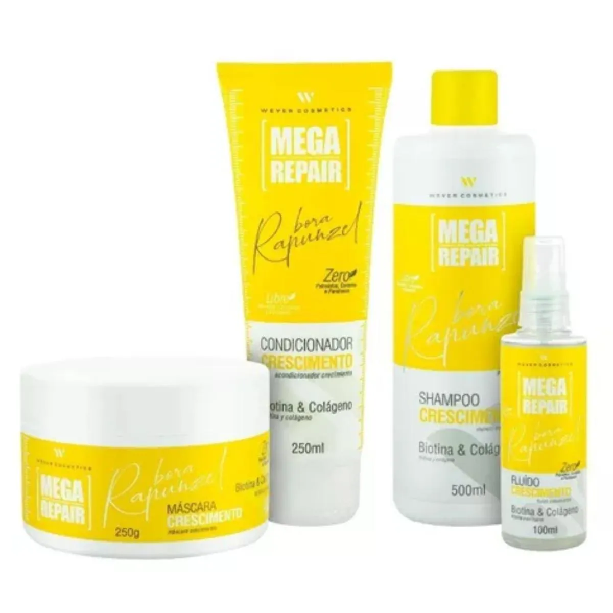 KIT COMPLETO BORA RAPUNZEL CRESCIMENTO - WEVER COSMéTICS