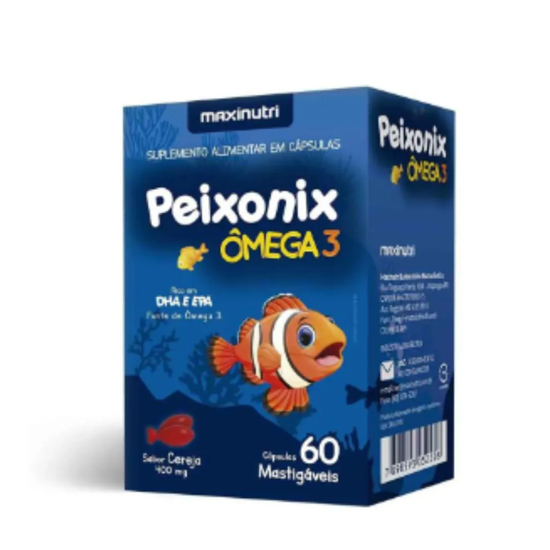 SUPLEMENTO ALIMENTAR MASTIGáVEL PEIXONIX ÔMEGA 3 - MAXINUTRI