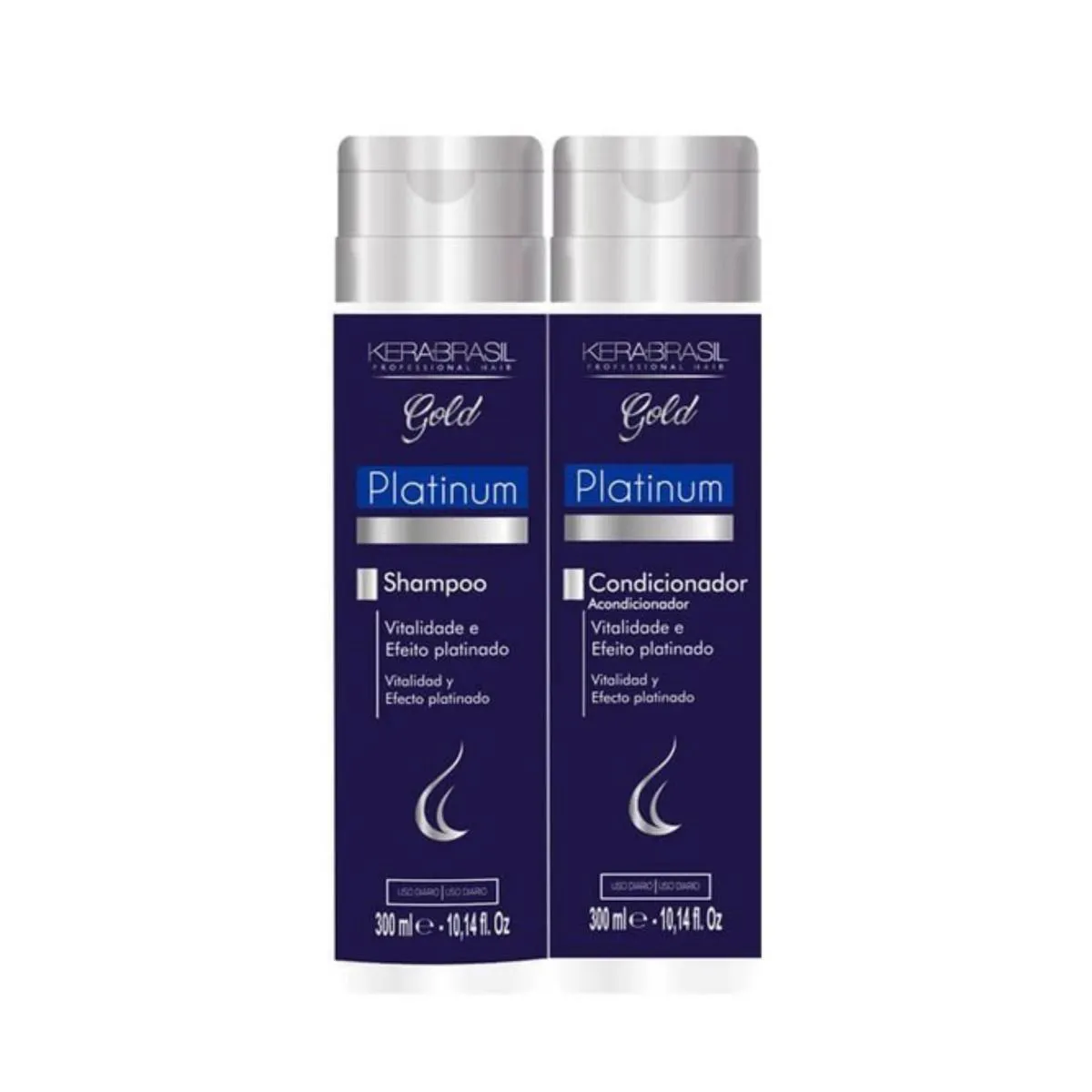 KIT SH+ COND PLATINUM CABELOS LOIROS - KERABRASIL