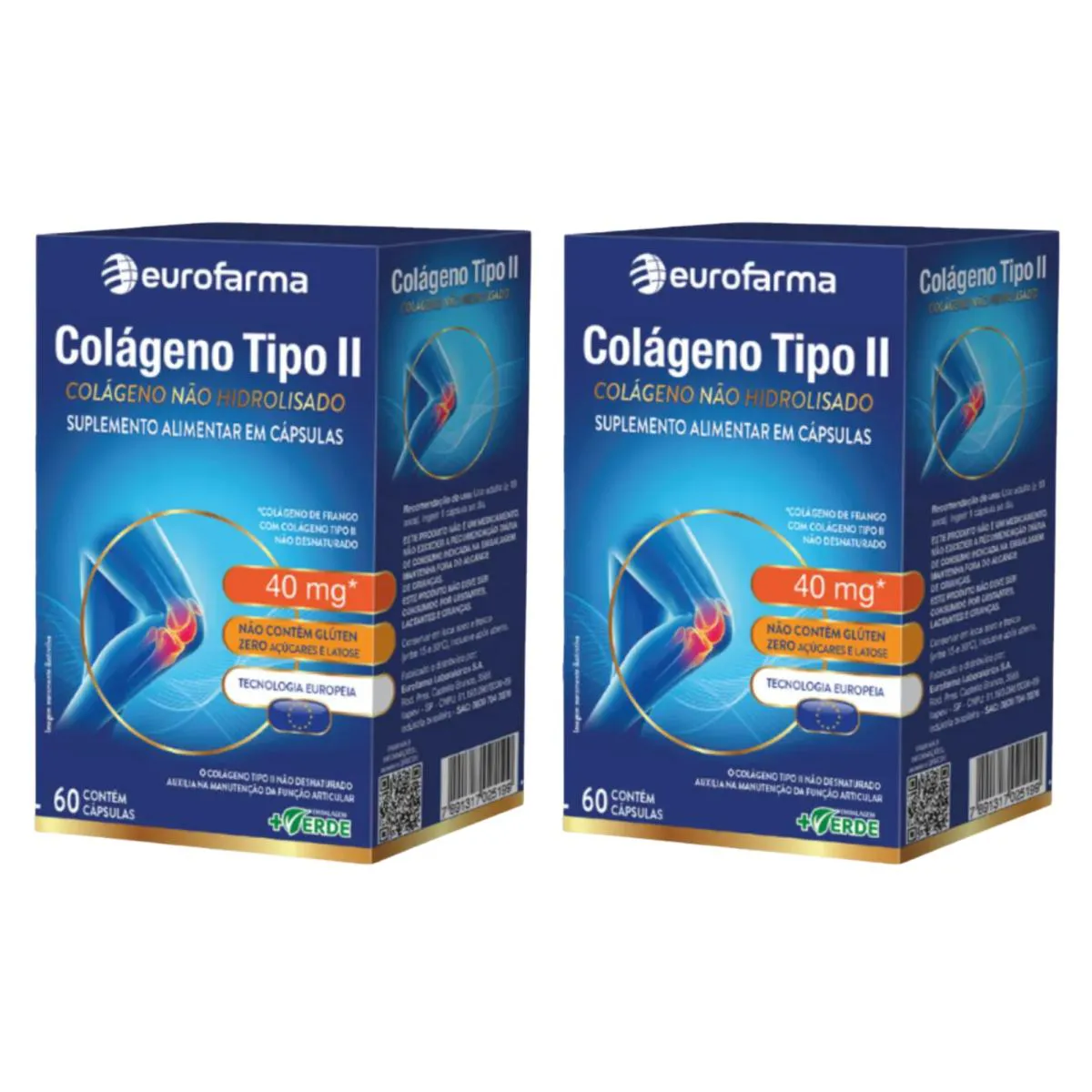 KIT C2 COLáGENO TIPO II REJUVENESçA ARTICULAçõES - EUROFARMA