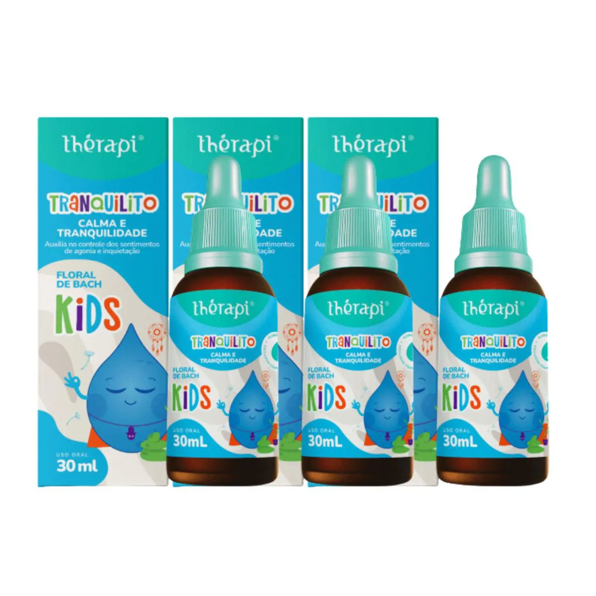 KIT C3 TRANQUILITO KIDS: SERENIDADE PAZ COM FLORAL - THéRAPI
