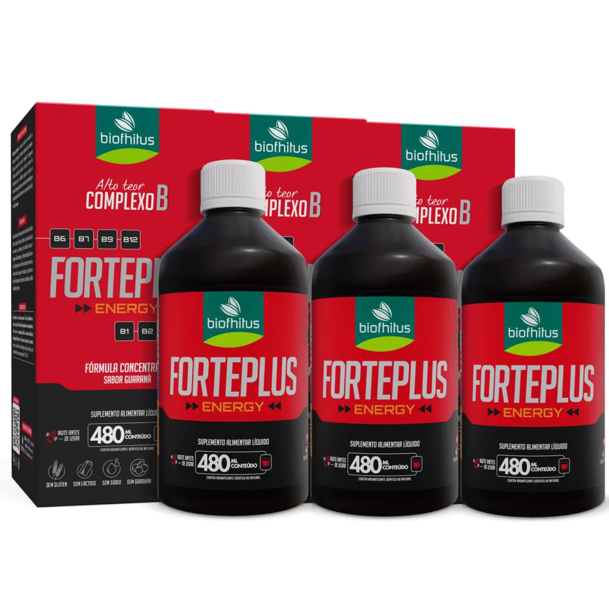 KIT C3 SUPLEMENTO FORTEPLUS ENERGY LíQUIDO GUARANá BIOFHITUS