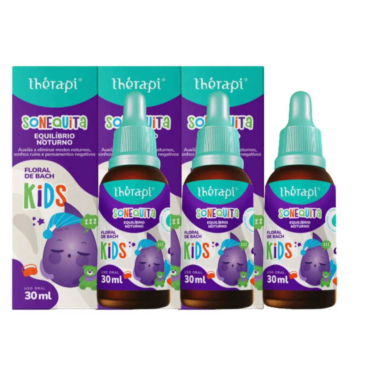 KIT C3 EQUILíBRIO NOTURNO FLORAL KIDS P/CRIANçAS - THéPARI