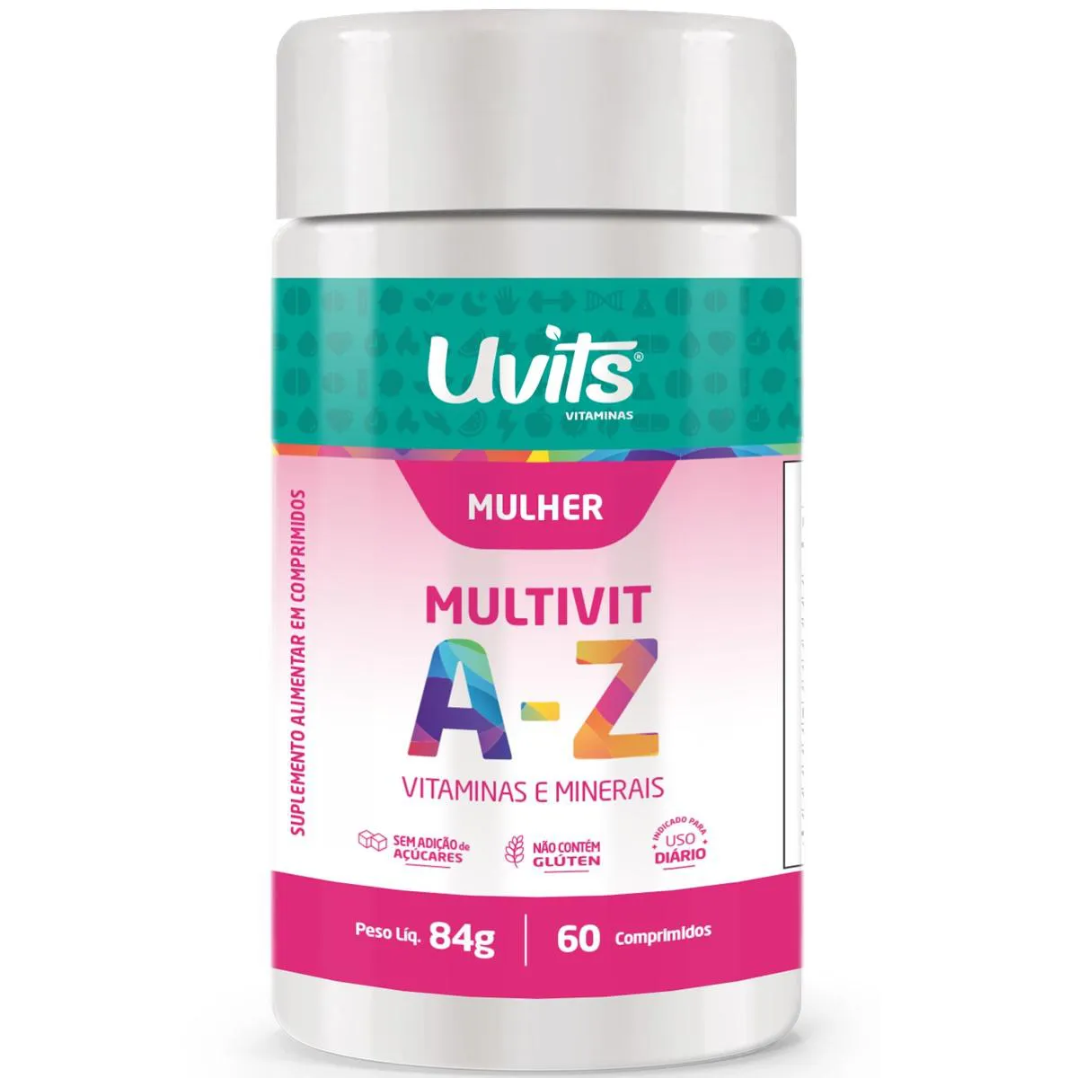 Multivitaminico A-Z Mulher 60 Comprimidos - Uvits