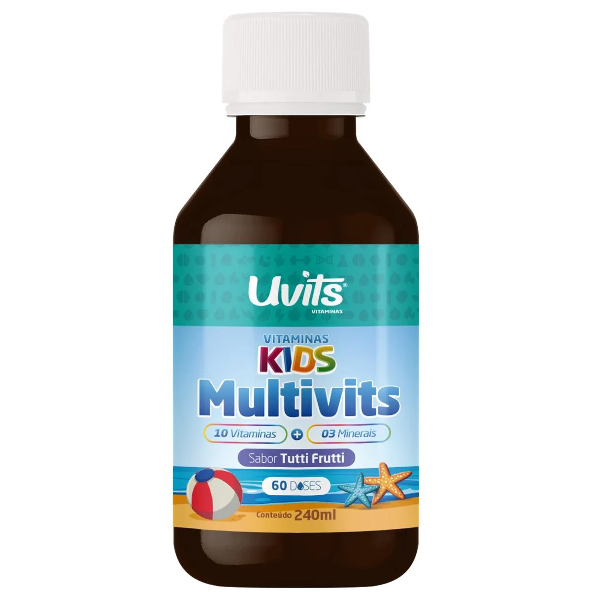 MULTIVITS KIDS INFANTIL LIQUIDO 240ML - UVITS Tuttifrutti
