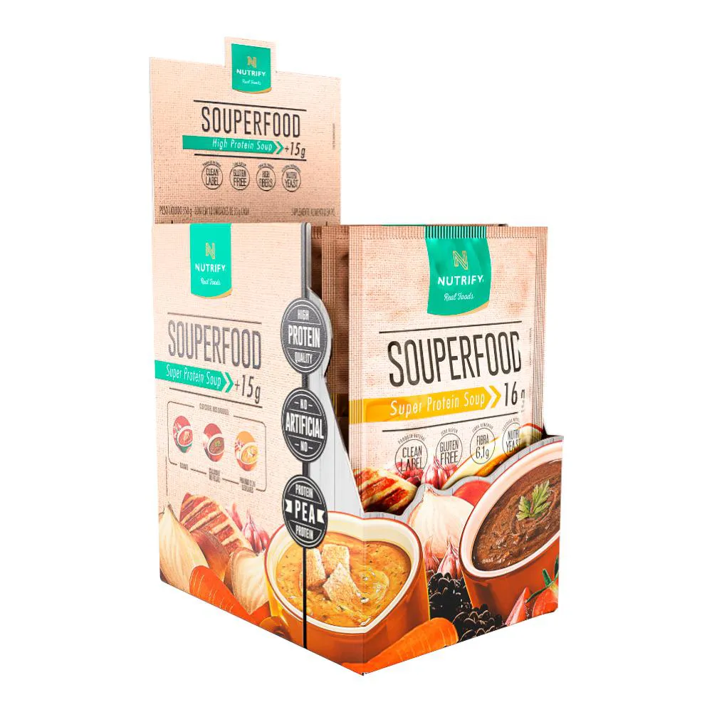 Souperfood Proteína Vegana Frango de Legumes Nutrify 10und