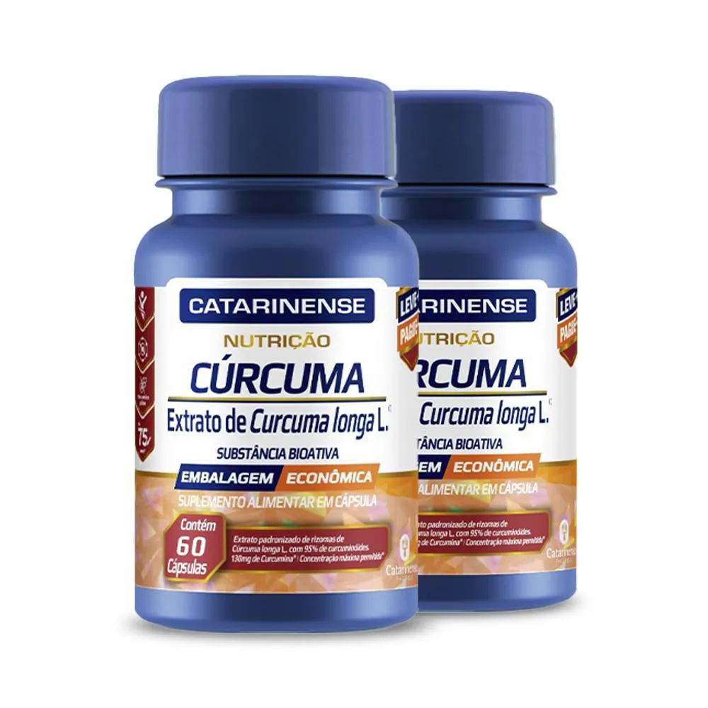 Kit 2 Cúrcuma 130mg Catarinense 60 cápsulas