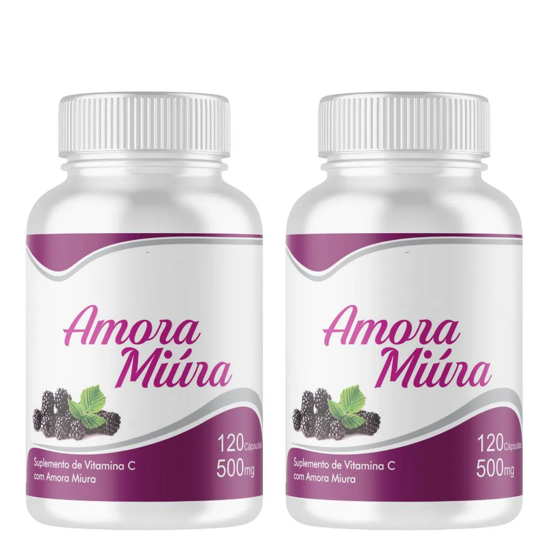 Amora Miura 500mg 120 Cápsulas - 2 Frascos