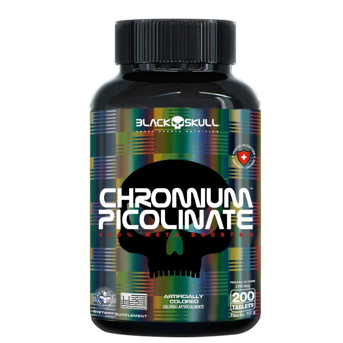 CHROMIUM PICOLINATE - 200 TABLETES SEM SABOR